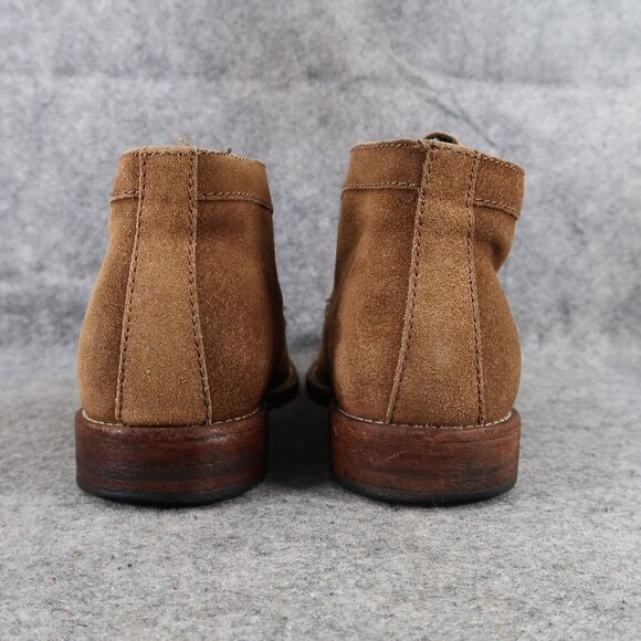 JD Fisk Shoes Mens 8 Boots Leather Casual Classic Brown Derby Chukka Lace Up Mid - Picture 5 of 15